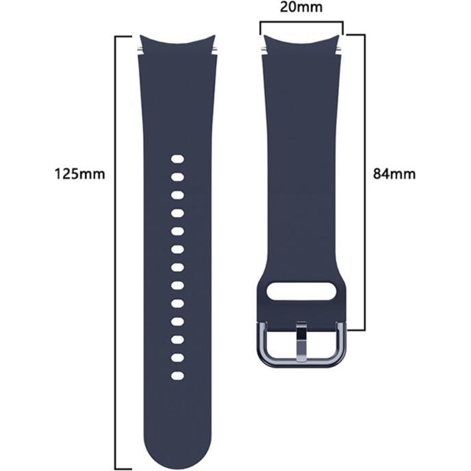 Thumbnail - Cover-Discount Galaxy Watch 4 42mm - Sportarmband dunkelblau (42 mm, Silikon, Galaxy Watch 4), Uhrenarmband, Blau