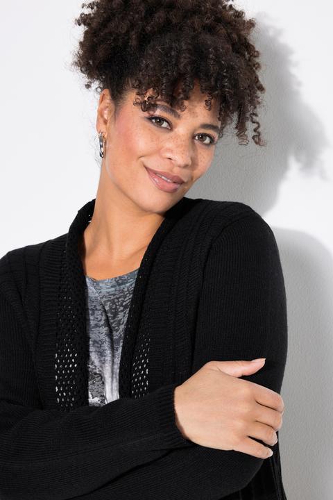 Produktbild Miamoda Strickjacke, A-Linie, Strukturmix (60)