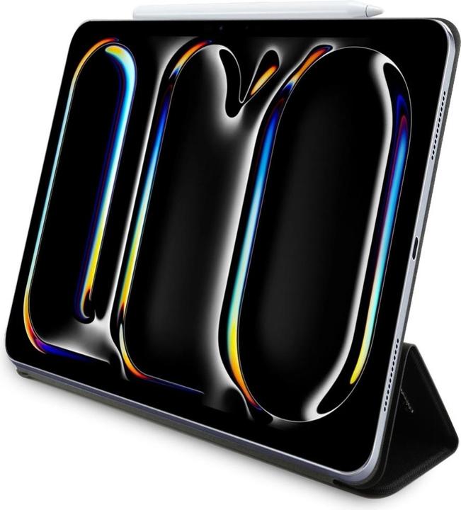 Actual product image Karl Lagerfeld Saffiano Magnetic Karl & Choupette iPad Pro 13 2024 Book Cover Case - Black (Apple iPad Pro 13 2024, Apple iPad Pro 13 2025)