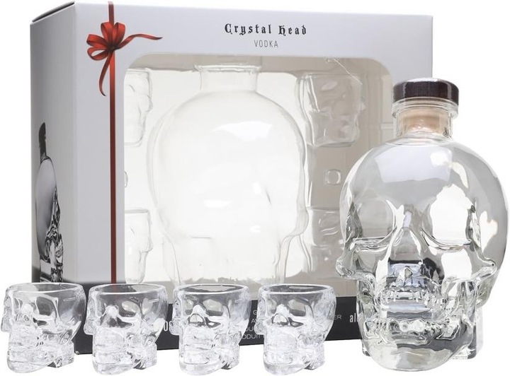 Produktbild Crystal Head Vodka mit Etui und 4 Shotgläsern (1 x 70 cl)