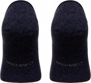 Produktbild Calvin Klein Socks Mens 2er Pack Füsslinge mit Silikon Non-Slip Ferse, Schwarz, 40/46 Socks, Blue Com (2er Pack, 40 - 46)