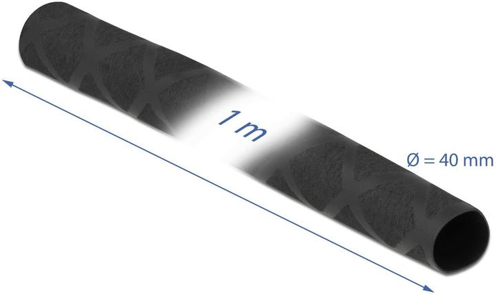 Productafbeelding Delock Krimpkous X-patroon antislip 1 m x 40 mm zwart (1x)