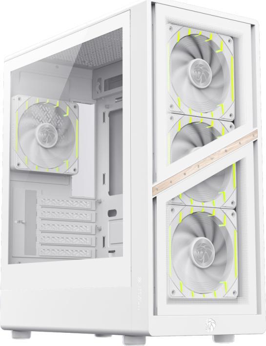 Actual product image GameMax Boitier Mini Tour Micro ATX Aeris 330 ARGB avec panneau vitré (Blanc) (ITX, mATX)