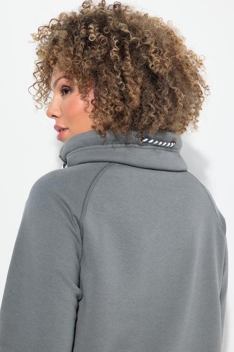 Image du produit Ulla Popken Sweat-shirt à col montant et évasé. Poches et manches raglan. (62)