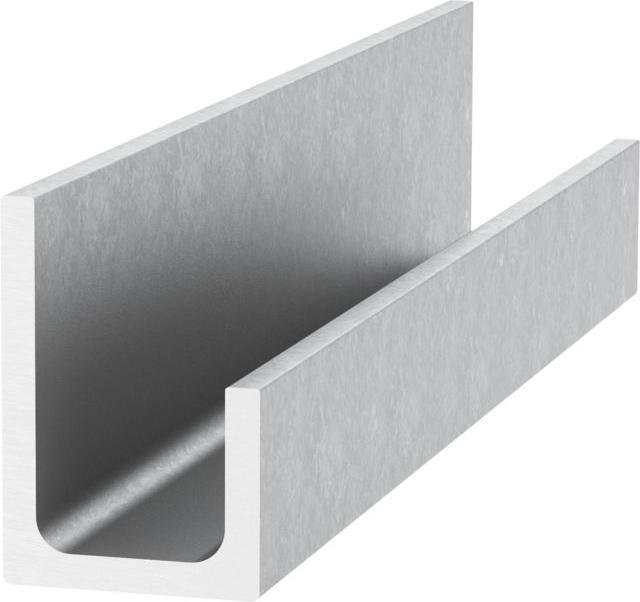 Produktbild U-Profil ungleichschenklig Aluminium roh