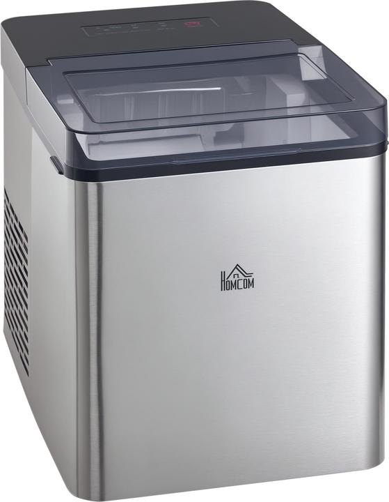 Produktbild Swisshandel24 Eiswürfelmaschine, 2, 1 Liter Wasser, 15 kg in 24 h, Selbstreinigend, Weiss, inkl. Eiswanne + Eissch