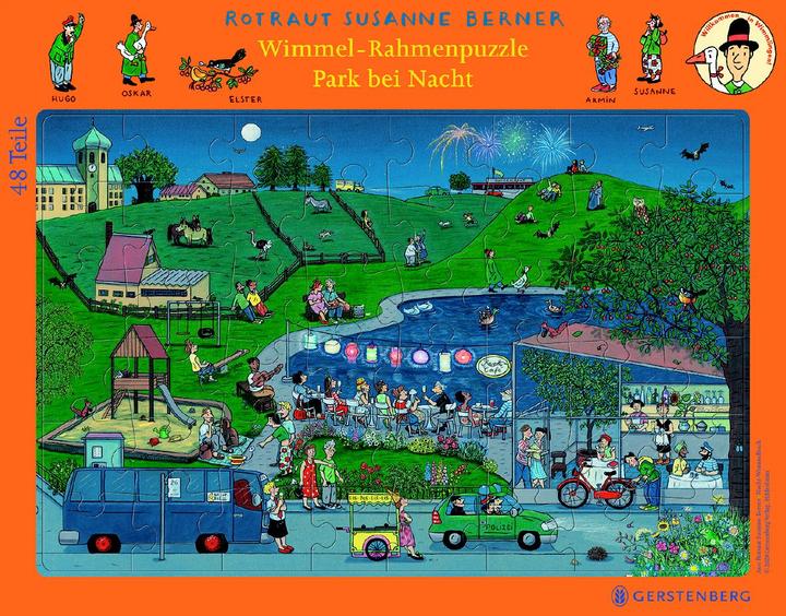 Wimmel Frame Puzzle Park by Night (48 onderdelen)