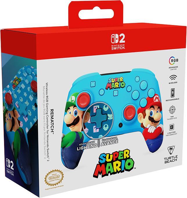 Productafbeelding Turtle Beach Rematch Wireless Mario & Luigi (Switch, Switch 2, Switch Lite, Switch OLED)
