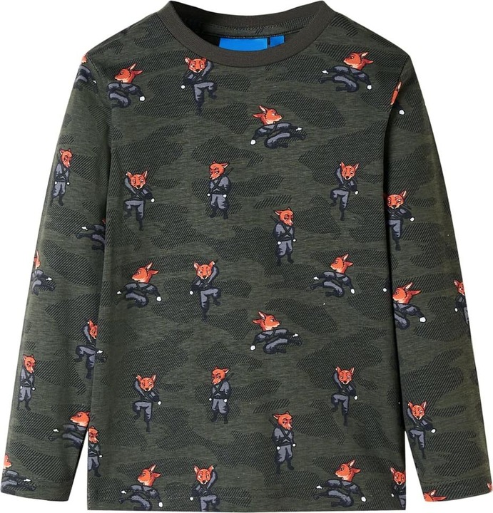Actual product image VidaXL Children's pyjamas with long sleeves Khaki 140,Material: 100 (140)