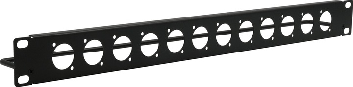 Produktbild Exsys 19" Rackblende 1HE, 12x D-Typ (XLR), mit Kabelfangbügel (Zubehör)