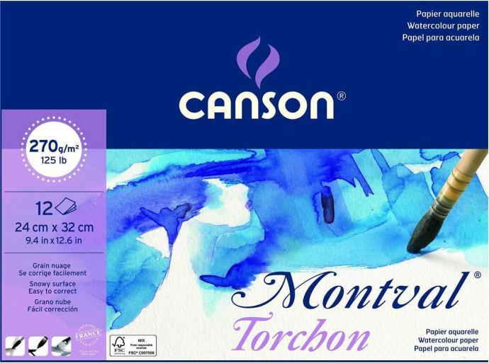 Canson AQUARELLBLOCK 270g 24x32 12bl (24 x 32 cm)