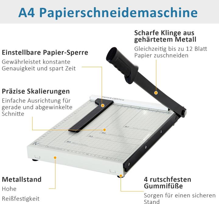 Image du produit Homcom Machine à couper le papier (A4)