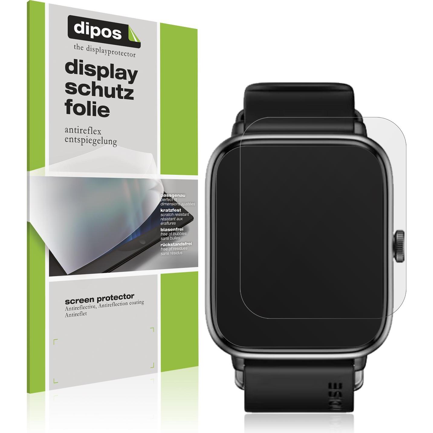 Dipos Displayschutzfolie Antireflex, Smartwatch Schutzfolie, Transparent