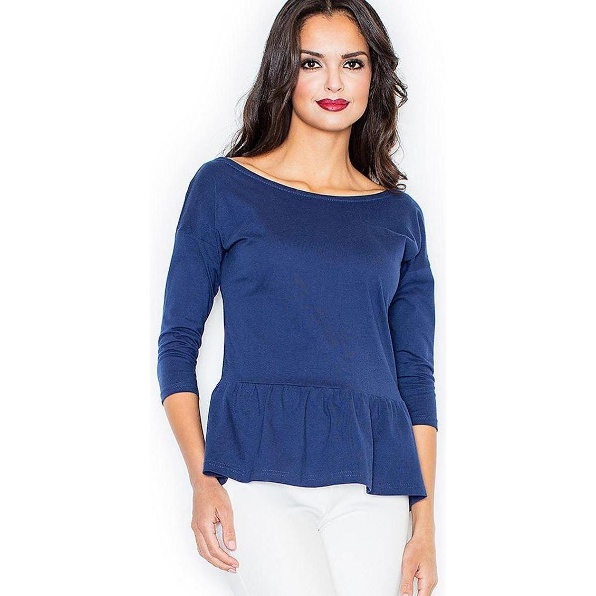 Figl, Damen, Bluse, Bluse, Blau, (XL)