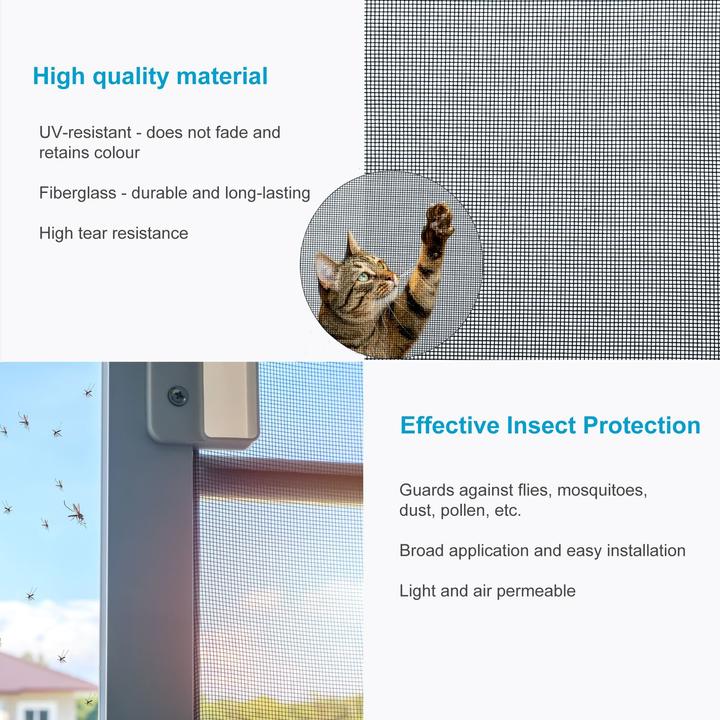 Actual product image Intirilife Fly Net in Black Width 100cm (100 x 100 cm)