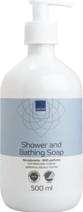 Abena Dusch- und Badeseife, leicht parfümiert, 500 ml (Flüssigseife, 500 ml)