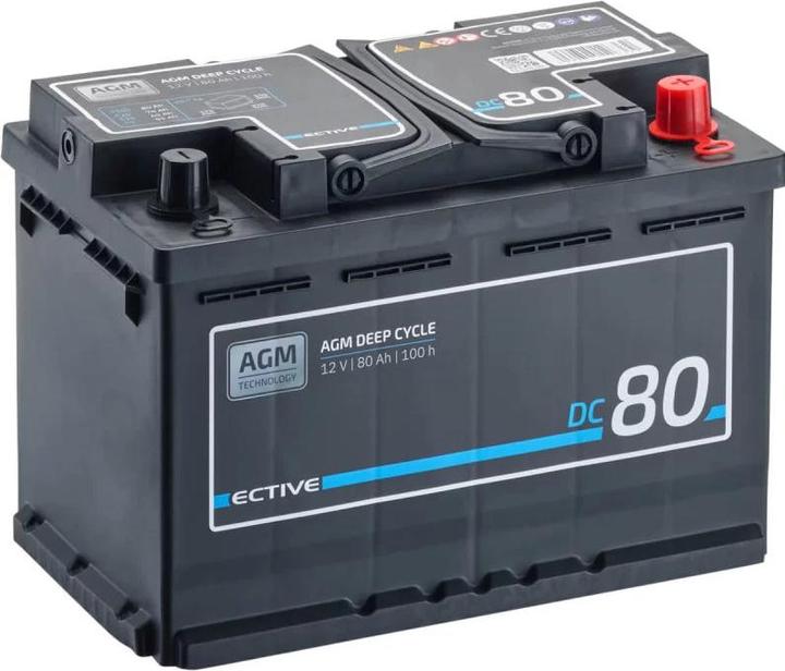 Image du produit Ective DC 80 AGM Deep Cycle 80Ah Versorgungsbatterie (12 V, 80 Ah)