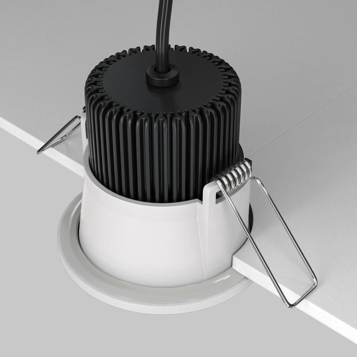 Actual product image Maytoni Zoom LED downlight, recessed light 6W dimmable white IP65 90Ra Ø6mm neutral white (440 lm)