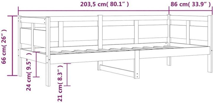 Actual product image vidaXL Tagesbett (80 x 200 cm)