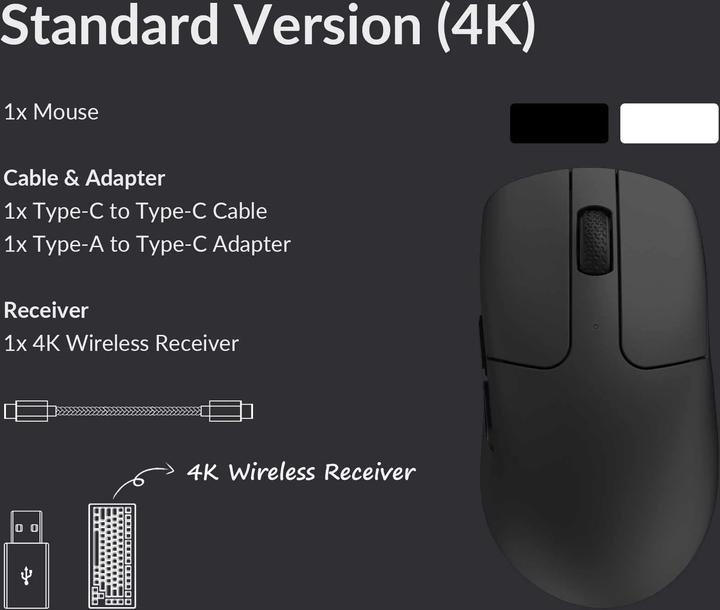 Actual product image Keychron M2 Wireless - 4000 hz - Noir (Wireless)