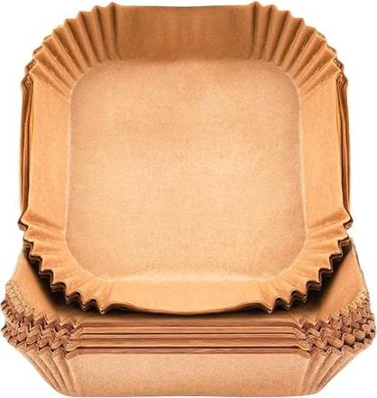 Actual product image Stock Scandinavian Collection - Airfryer paper moulds, square - 100 pcs