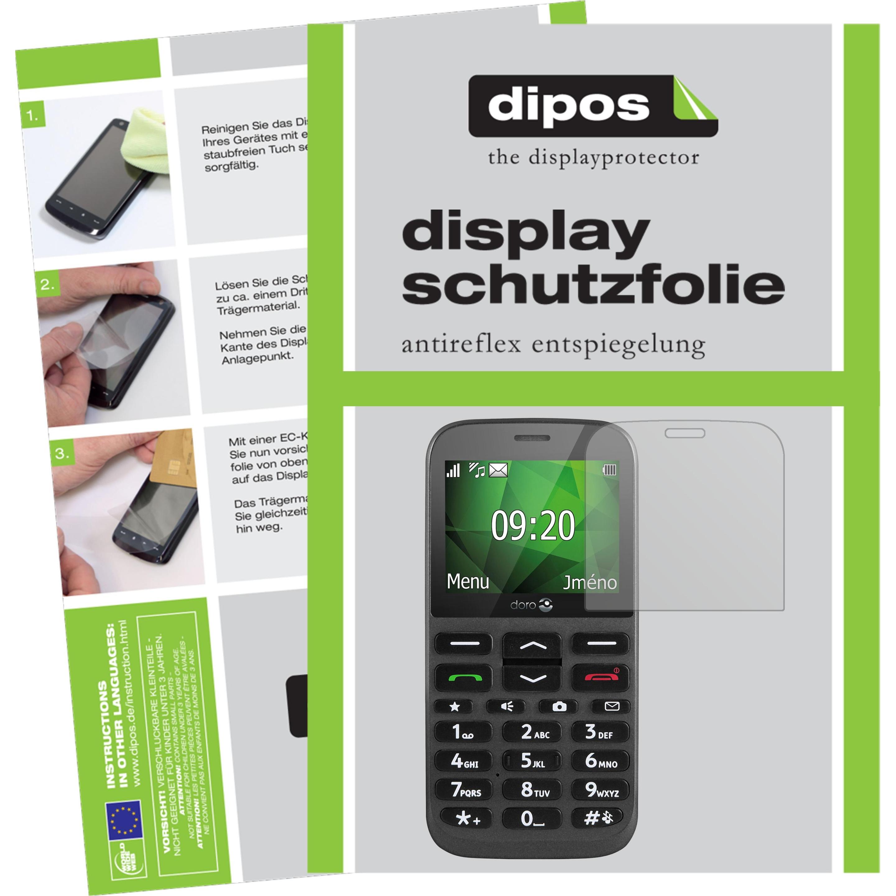 Dipos Displayschutzfolie Antireflex (1 Stück, Doro 1370), Smartphone Schutzfolie, Transparent