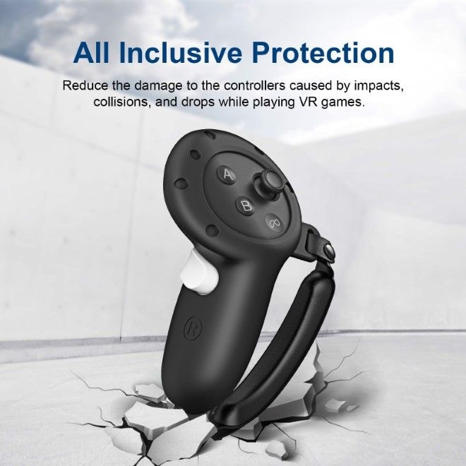Produktbild MU Classic Meta Quest 3 / 3S Controller Silikon Grip Schutzhülle mit Handgelenk-Halterung
