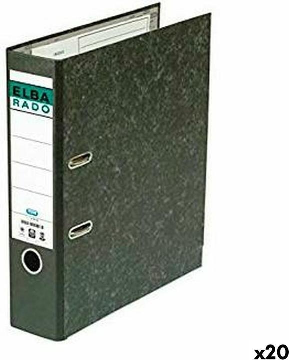 Immagine prodotto Elba Ordnerbox mit Hebelmechanik Grau A4 (20 Stück) (A4, 80 mm, 20 pz.)
