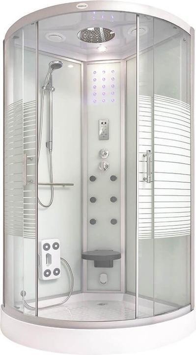 Home Deluxe Douche à vapeur avec cascade Sauna à vapeur MANTA, 90x90x220cm