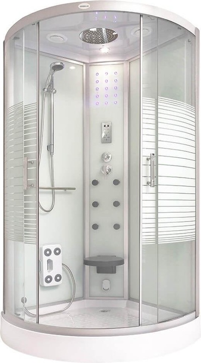 Produktbild Home Deluxe Dampfdusche mit Wasserfall Dampfsauna MANTA, 90x90x220cm