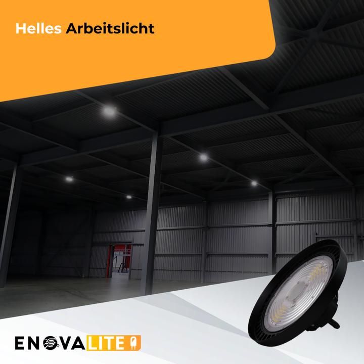Produktbild Enovalite LED-Highbay-Leuchte, UFO, EEK: D, 200W, 28000lm, 5500K, schwarz (28000 lm)