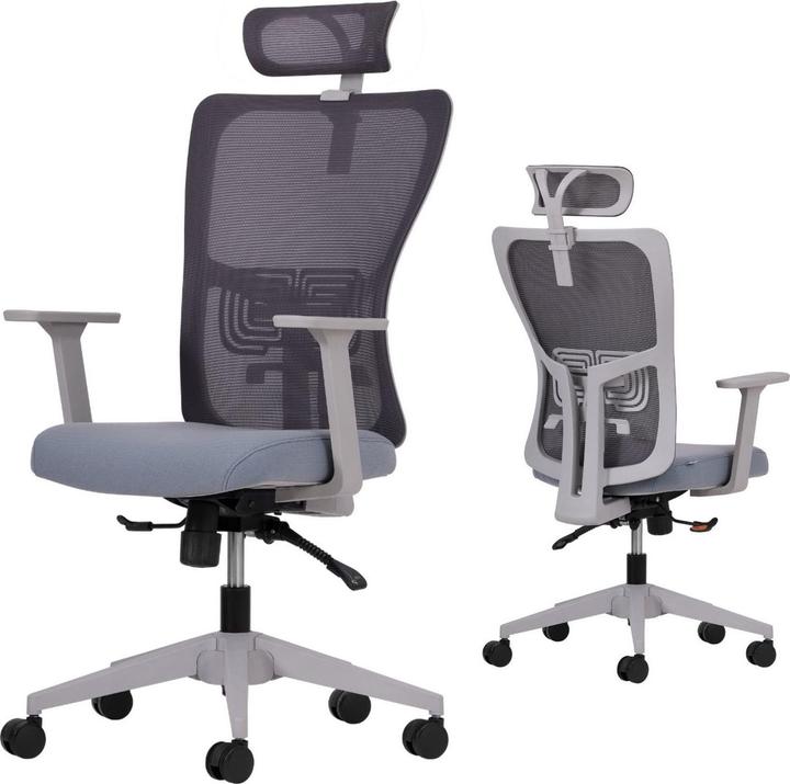 Actual product image Kalune Design Lumbar 126 Grey Office Chair Set 2 Pieces