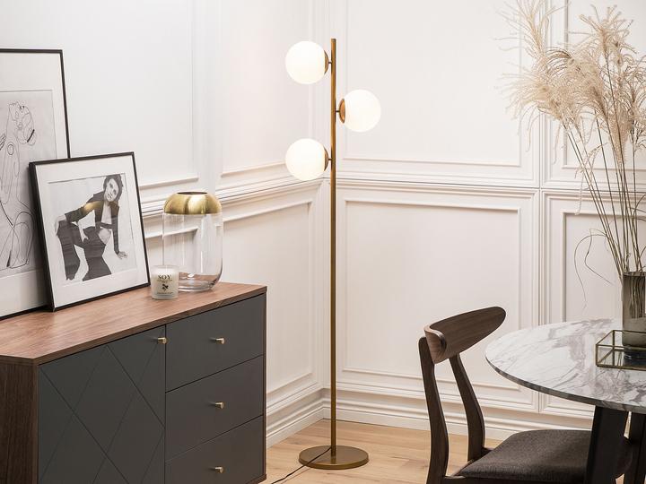 Produktbild Beliani Stehlampe gold 153 cm Kugelform WADI (E14)