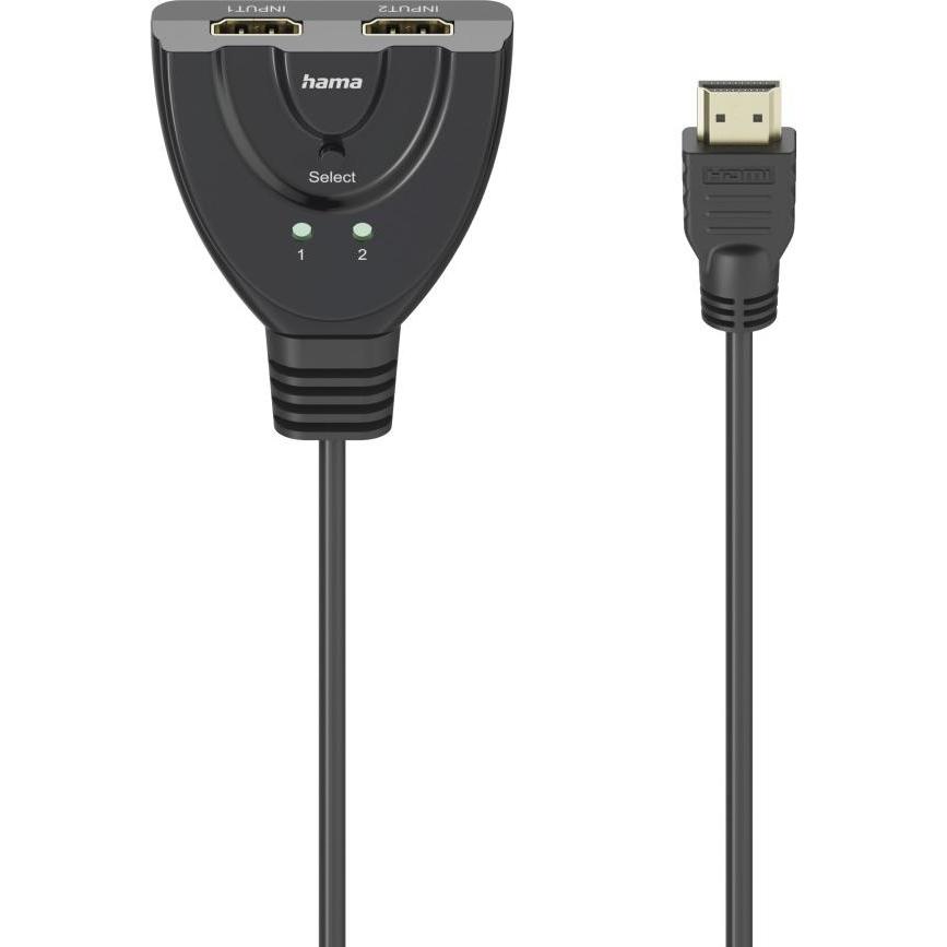 Hama 4K HDMI™-Umschalter 2x1, 2x HDMI™-Buchse - 1x HDMI™-Stecker, Switch box