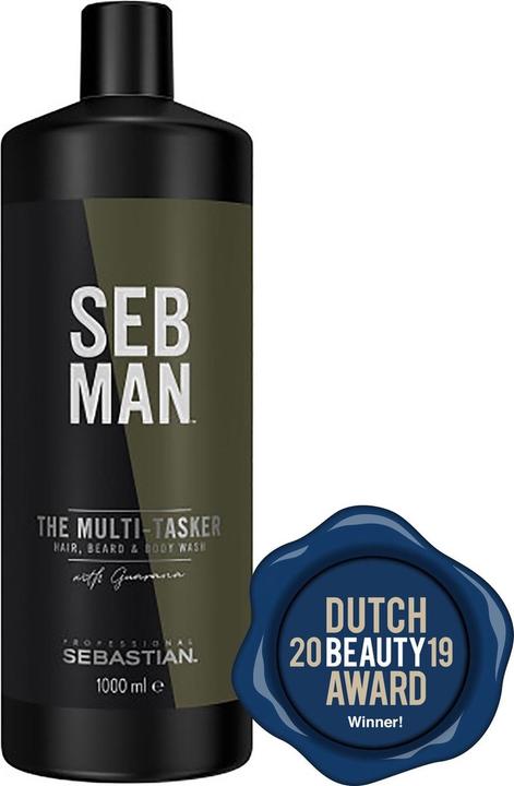 Image du produit Sebastian SEB MAN - Le nettoyant multitâche pour cheveux, barbe et corps (1000 ml, Shampoing liquide)