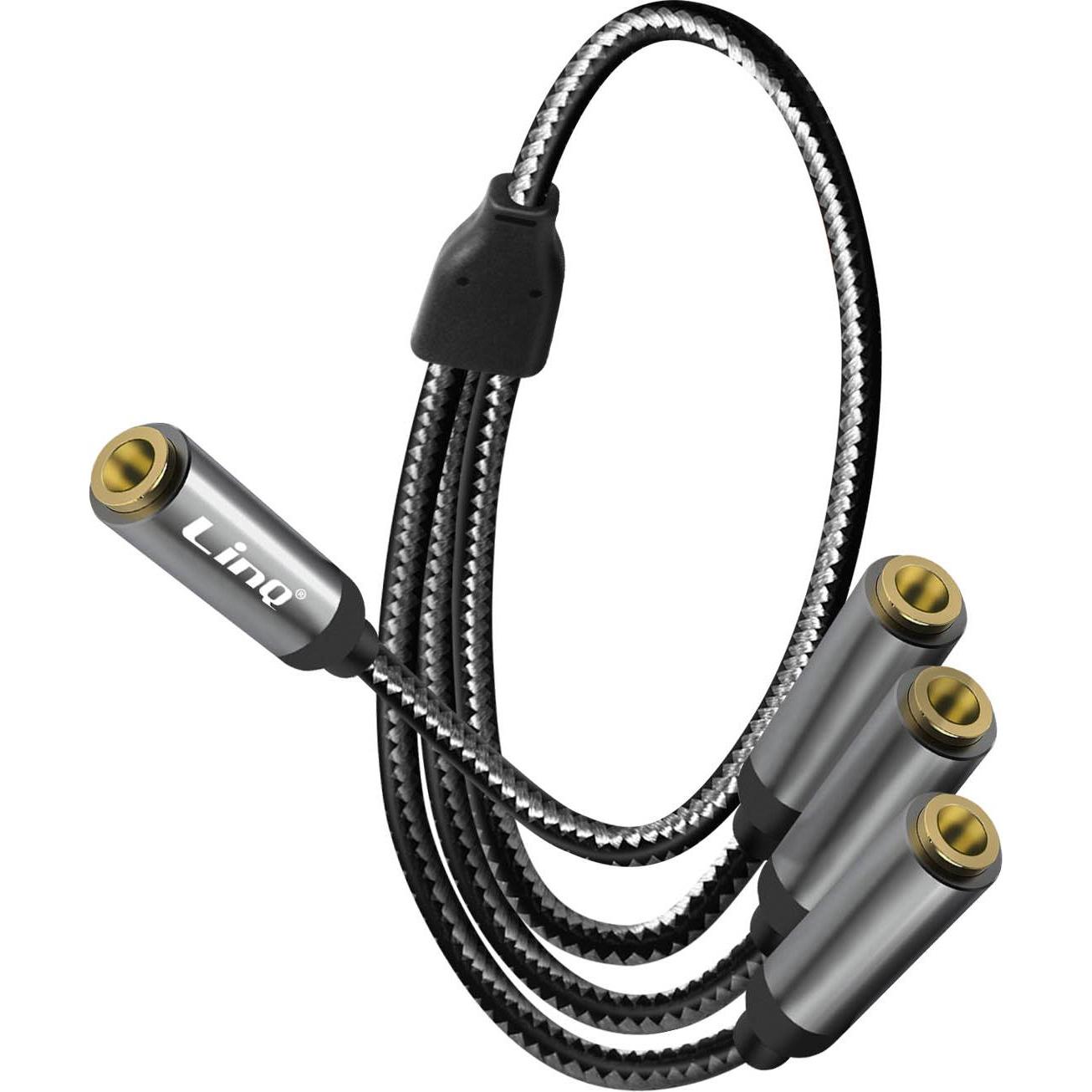 Thumbnail - LinQ 3.5mm Klinkenanschluss weiblich auf 3x 3.5mm Klinkenanschluss weiblich (3.5mm Klinke, 3.5mm Klinke), Mobilgerät Ada...