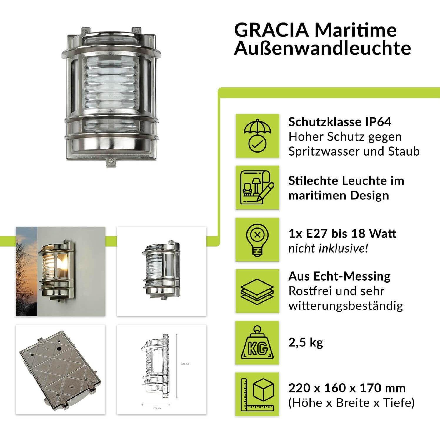 Thumbnail - Licht-Erlebnisse, Gartenbeleuchtung, Gracia (E27, IP64)