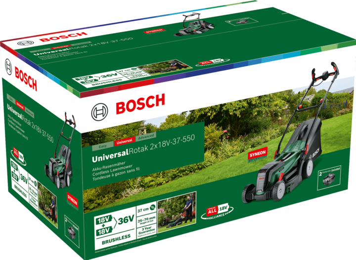Image du produit Bosch Home & Garden UniversalRotak 2x18V-37-550 (Fonctionnement sur batterie)