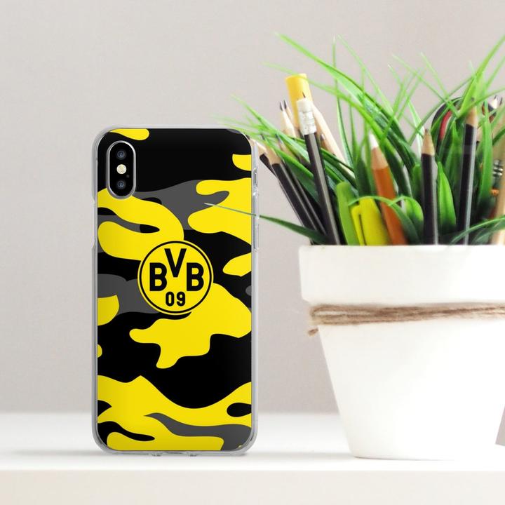Produktbild DeinDesign Silikon Hülle für Apple iPhone X Handyhülle Case Smartphone Schutzhülle BVB Borussia Dortmund (Apple iPhone X)