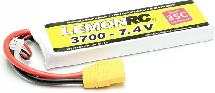 LemonRC Modellbau-Akkupack LiPo 7.4 V 3700 mAh Zellen-Zahl 2 35 C Softcase (7.40 V, 3700 mAh)