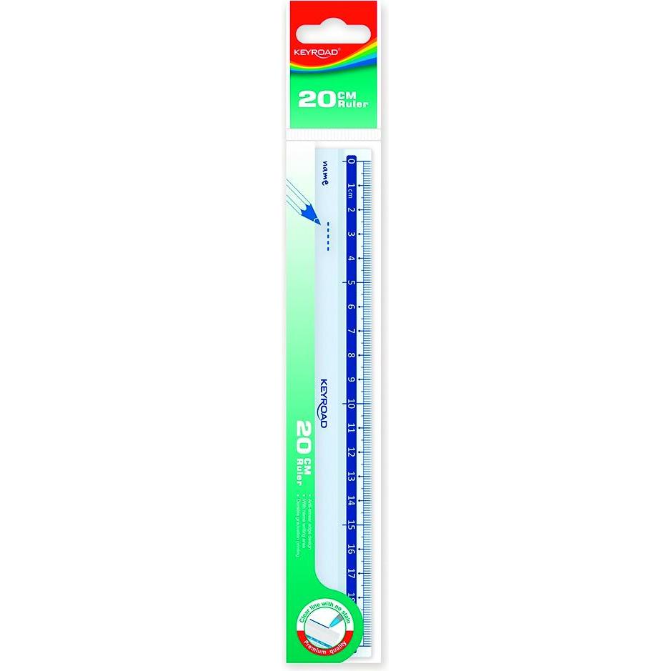 Keyroad, Lineal, Kunststofflineal, 20 cm, hängend, transparent (278 mm)