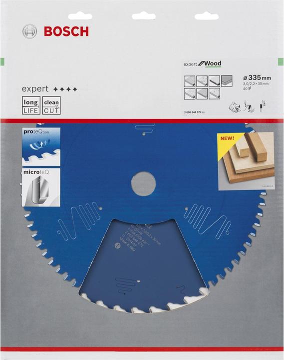 Produktbild Bosch Professional Zubehör Kreissägeblatt Expert for Wood, 335 x 30 x 3,0 mm, 40