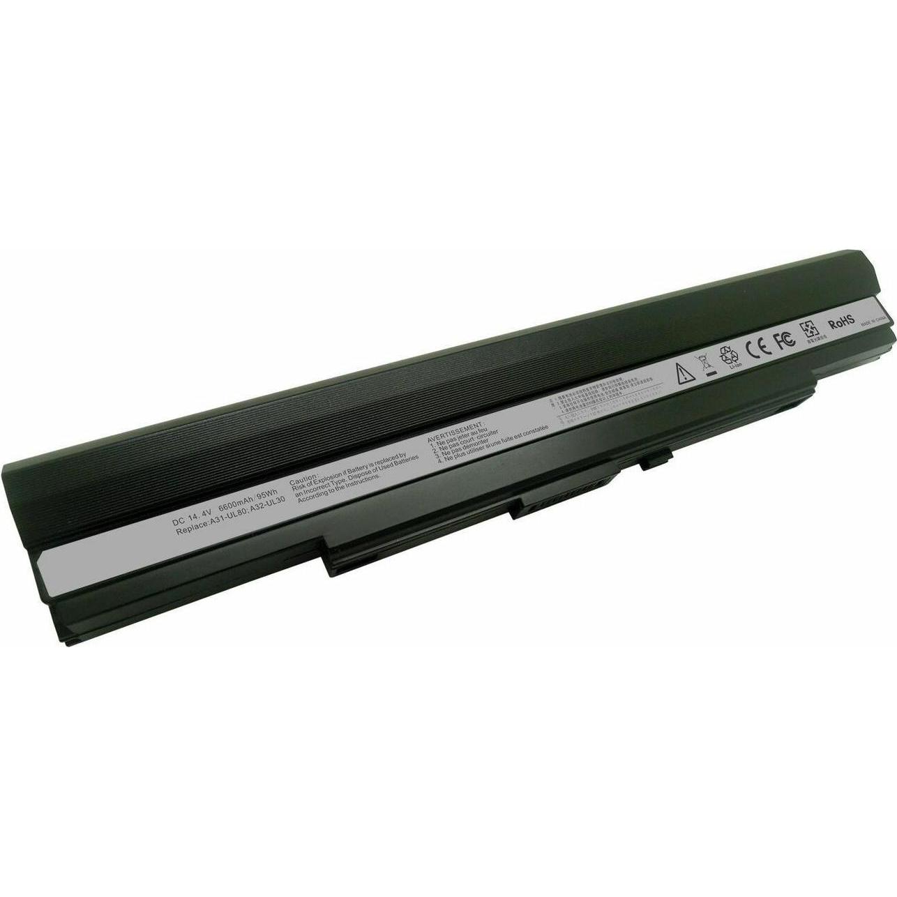 CoreParts Laptop Battery for Asus (12 Zellen, 6600 mAh), Notebook Akku, Schwarz