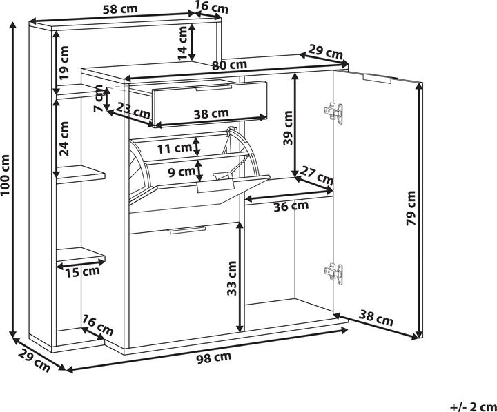 Immagine prodotto Beliani Mirani (98 x 29 x 100 cm)