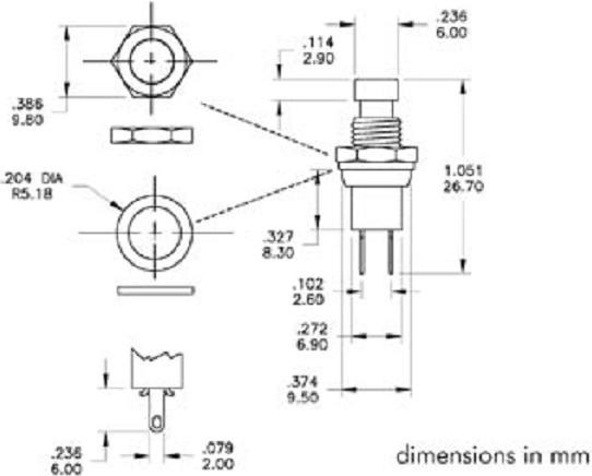 Image du produit Velleman Bouton-poussoir
