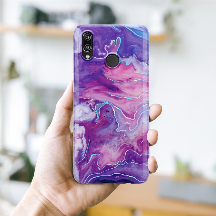 Actual product image Cadorabo IMD TPU Colorful Marble Cover (Huawei P20 Lite)