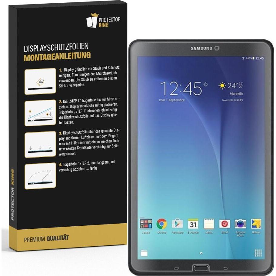 Protectorking 4x Displayschutzfolie matt Anti-Reflex entspiegelt (4 Stück, Galaxy Tab E 9.6), Tablet Schutzfolie