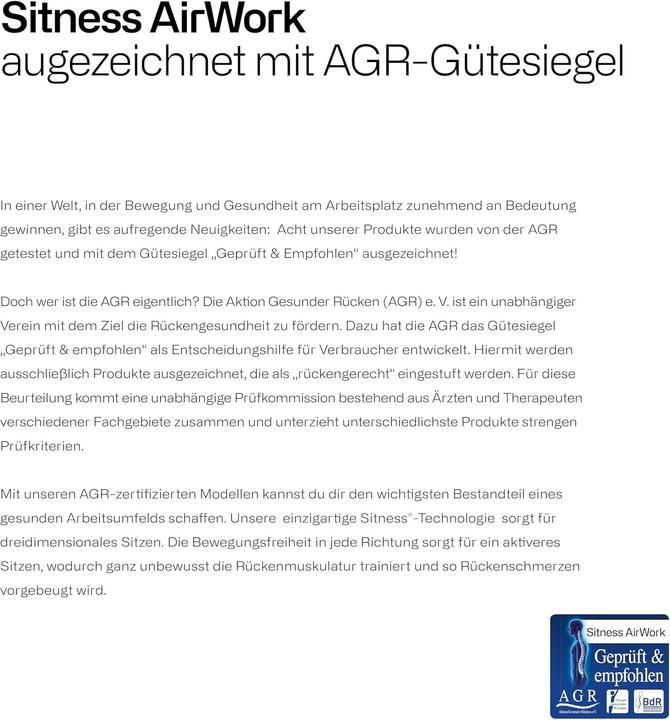 Productafbeelding Topstar Sitness AirWork (45 - 57 cm)