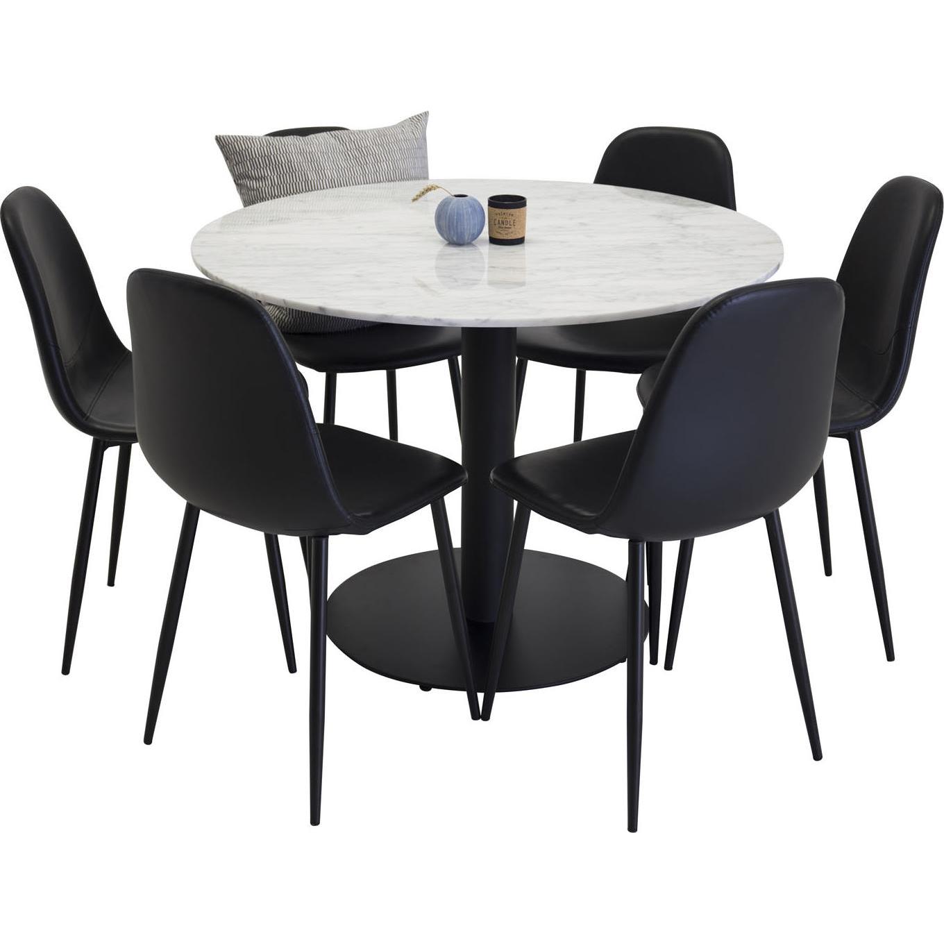 Ebuy24, Esstisch, Essgruppe Estelle 77 (7-teilig) (106 x 106 x 75 cm)
