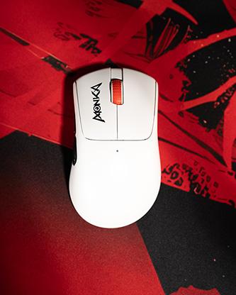 Actual product image Marvo MONKA RAPID Mouse white, 12000DPI, Tri-Mode (Cable, Wireless)